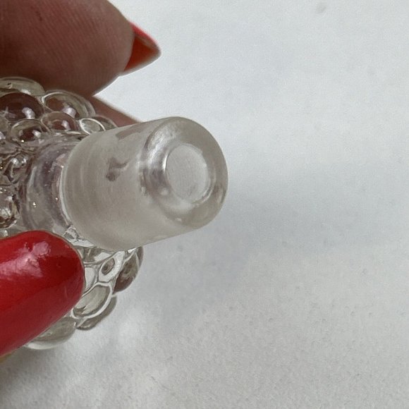 Vintage Clear Glass Hobnail Perfume Bottle with Stopper Empty 4'H X 2"W - Picture 6 of 9